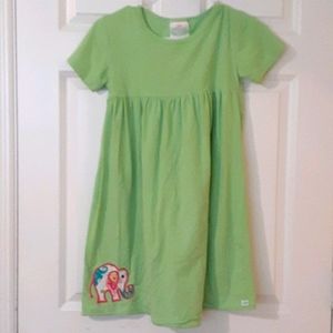Green casual girls dress